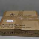 Furologee Nightstand with 2 Fabric Drawers, Night Stand with 2-Tier Shelf, Bedside Table with Hooks, Open Wooden Shelf, End Table for Bedroom, Backboard Design, Metal Frame, Rustic Brown