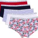 Tommy Hilfiger Women's Classic Cotton Boyshort Underwear With Logo Waistband 5-pack
