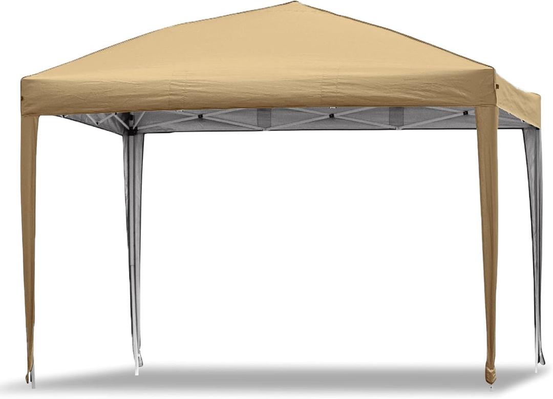 Canopy Replacement Top Outdoor for 10x10 Pop up Tent with Full Pole Skirts, Khaki