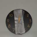 Mosewa Wall Clock 8 Inch Black Battery Operated Silent Non Ticking Simple Minimalist Rose Gold Numbers Decorative for Bedroom Living Room Kitchen Home Bathroom Office