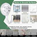 ANDGOO 4 Pack Large Suction Cup Hooks for Door Wreaths, Wreath Hangers for Front Door, Glass, Window, Shower, Upgraded 1.9" Diameter Wreath Holder, No Tools, No Damage, Holds Up to 22 lbs