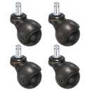 uxcell 2 Inch Ball Caster Wheels, 4pcs Stem Caster, 360 Degree Rotatable Caster Wheels for Furniture, Bronze Tone
