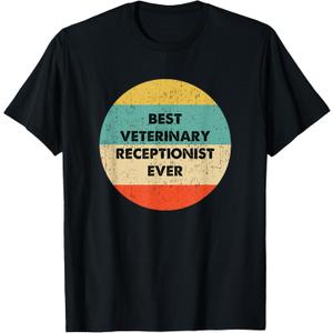 Veterinary Receptionist T-Shirt (Small, Black)