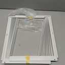 Window AC Side Panels with Frame Set,Air Conditioner Accordion Filler Curtain Replacement for Window AC Units,Fits Most 8,000 BTU Units,White,2 Pack