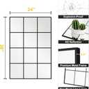 Window Pane Wall Mirror, 36"x24" Wall Mounted Window Mirror for Living Room, Bedroom, Entryway, Dining Room, Home Wall Decor