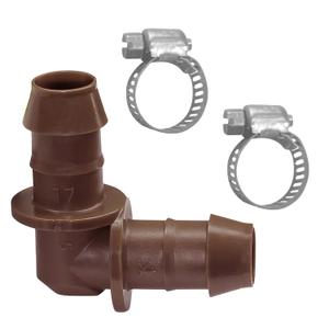 2 x LECTO Universal 5/8", 1/2", .700" Drip Line Repair Kit Elbow, 1