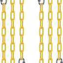 2Pcs 60" Heavy Duty Hanging Chains with Carabiners 1000 LBs Capacity Swing Chain with Hooks Porch Swing Chains Yellow Coated Chain for Hammock, Tree Swing, Hanging Chair, Heavy Bags, Swing Chair