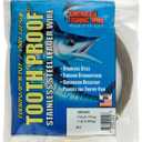 AFW Tooth Proof Stainless Steel Single Strand Hard Leader Wire - Bright and Camo for Shark, Barracuda, King Mackerel, Wahoo, Snook Bite Protection for Toothy Critters, Rigging Baits and Lures