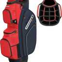 Golf Cart Bag 15 Way Organizer Divider Top Golf Club Cart Bag for Men Women with Cooler, Handles and Rain Cover