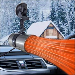 Car Heater, 2-in-1 Windshield Defogger and Defroster That Plugs into Cigarette Lighter, 12V 150W Portable Fast Heating & Cooling Air Blower, Car Defroster with Suction Holder