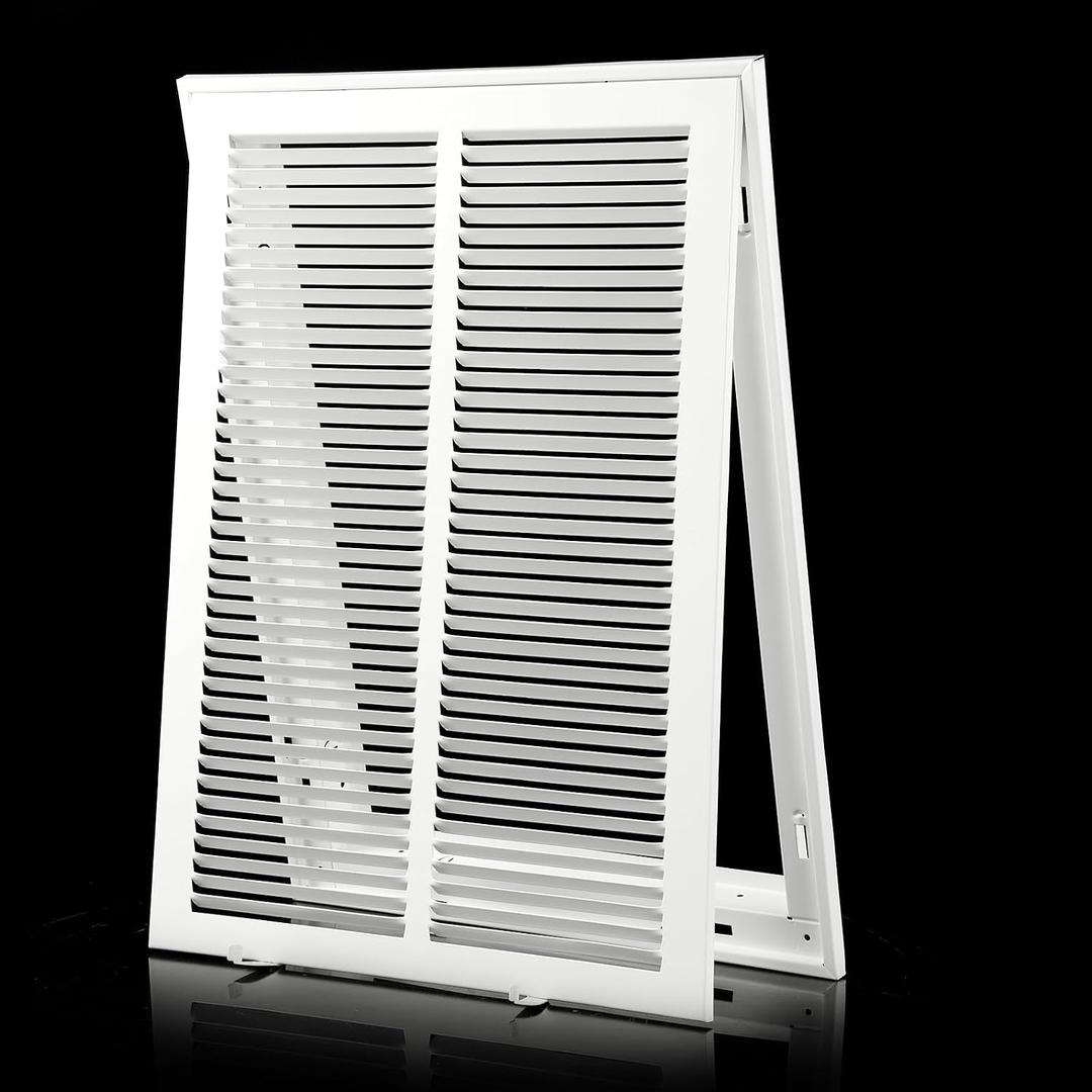 14x20 Return Air Grille [Duct Opening Size] Return Vent Cover for Wall or Ceiling,Steel Return Air Grill Removable Face/Door for 1 inch Filters (14"W x 20"H [Duct Opening])