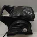 Lasko Portable Utility Fan, 12” 289 CFM Pivoting High Velocity Air Mover Blower Fan, 3 Speeds, 2 Accessory Outlets 120V, Black, U12104