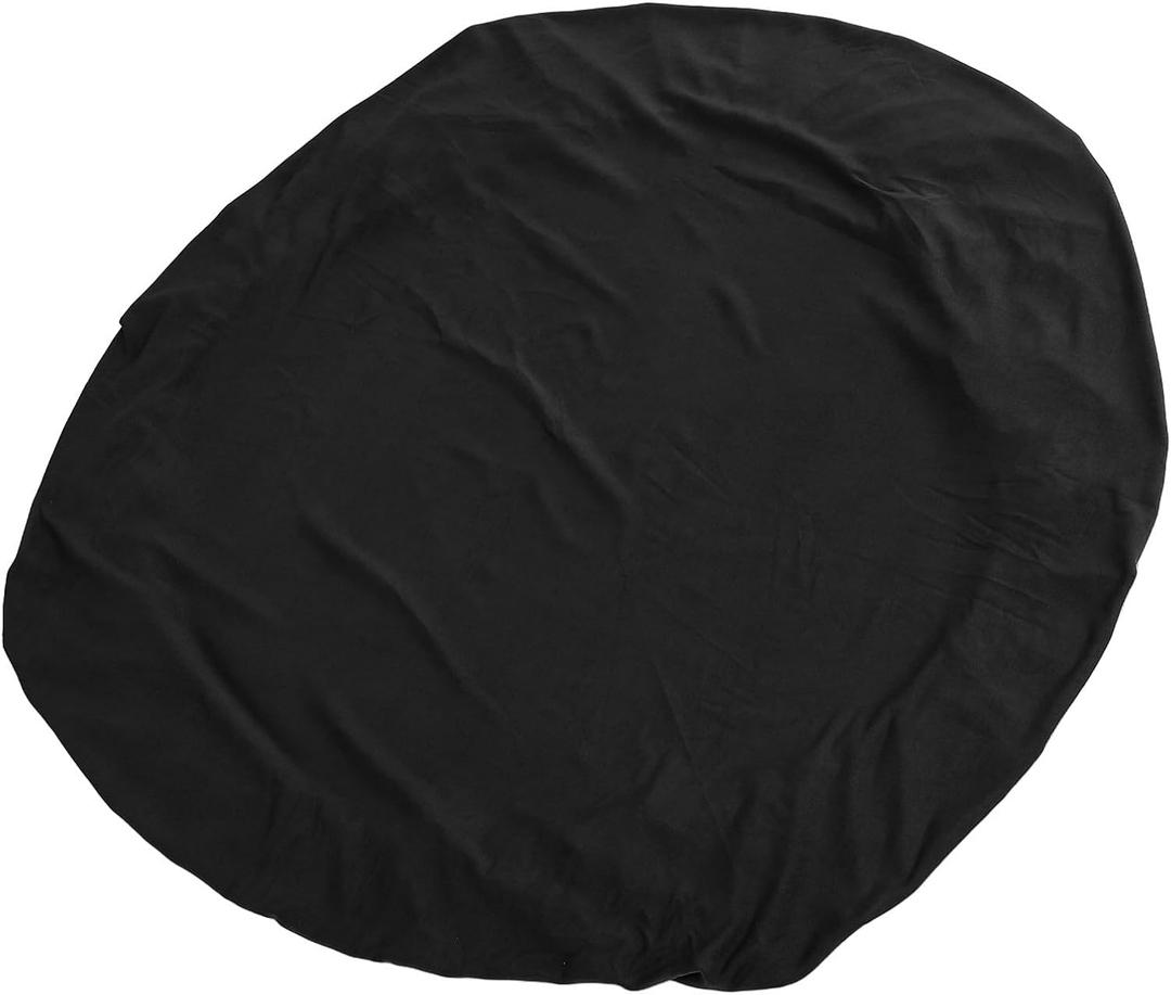 Lurrose Elastic Polyester Square Tablecloth for Small Tables Black Fitted Table Cover with Stretch Fabric Outdoor Camping and Picnic for Home and Garden Use