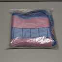 Soulchen Mahjong Mat 33'' x 33'' with Black Carrying Bag Anti Slip Noise Reducing Table Mat for Mahjong, Gaming Table Cover for Poker Board Tile Games Dominoes Mah Jong Accessories(Pink Edges)