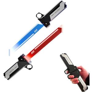 Retractable Plug-in Lightsaber Toy, Fingertip Rotation Double bladed Glory, Connectable Double-Bladed Sword for Cosplay, Party & Role Play (1Set)