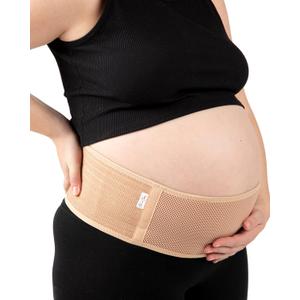 Jill & Joey Maternity Belt - Belly Band for Pregnant Women - Back Brace & Belly Support - Pregnancy Must-Have - Back Pain Relief (Beige, Large)