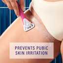 Schick Hydro Silk TrimStyle Razor with Bikini Trimmer for Women | 2-in-1 Bikini Razor for Women and Womens Trimmer for Pubic Hair, Includes 1 Waterproof Handle, 3 Refills & 1 AAA Battery