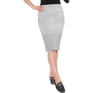 Kosher Casual Modest Knee Length Pencil Skirt Comfortable Women's Pencil Skirt Cotton-Spandex Blend with Relaxed Fit, Size 22