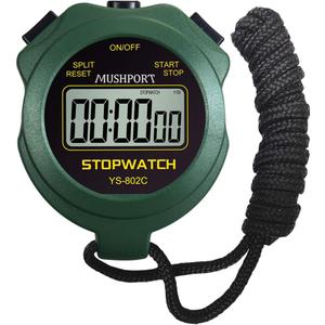 Stopwatch Timer Only Stopwatch Mode, ON/Off Silent Large Display Simple Operation, Without Clock Date Countdown, Digital Stop Watch for Sports Kids Coaches, Green