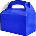 2 x Gable Treat Boxes, Goodies Favor Box for Kids Birthday Party Favors, Weddings Events, Baby Shower, 6.25" x 3.5" x 3.5" Inch Box (Royal Blue Treat Box, 12-Pack)