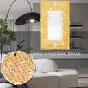 Silver Shiny Gold Light Switch Cover Gold Rhinestones Wall Plates Light Switch Cover Plate Decorative Switch Covers Single Gang Toggle Wall Plate