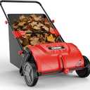 EWORK Lawn Sweeper Push 26-Inch Leaf Sweeper with 3.5 cu.ft. Hopper Bag, Adjustable Brush Height, Walk Behind Push Lawns Weeper & Leaf Collector for Yard Clean