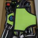 PHOEPET No Pull Dog Harness Medium Reflective Front Clip Vest with Handle, Adjustable 2 Metal Rings 3 Buckles,[Easy to Put on & Take Off] (M, Green)