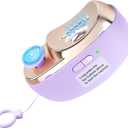 3-in-1 Electric Nail Clippers, Upgrade Electric Nail Clippers for Seniors, Electric Polishing Nail Clipper with Collector, Excellent Electric Nail Trimmer Gift for Your Loves (Lavender-Purple)
