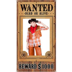 West Wanted Photo Booth Prop Selfie Frames Western Cowboy Party Decorations Rodeo Backdrop Photoshoot and Wanted Photo Booth for Wild Western Cowboy Cowgirl Rustic Party Supplies