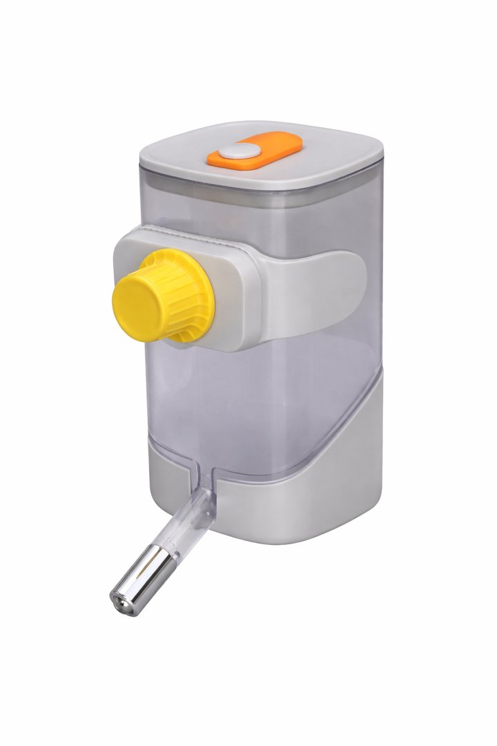 Dog Water Bottle Dispenser, Hanging Pet Water Bottle, grey 10 x 12 x 17.5cm / 3.9 x 4.7 x 6.9in