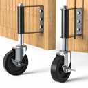 Heavy Duty Gate Wheels for Fences, Yards, Farms, Gate Casters with Spring Loaded, 360 Degree Swivel Max Load Capacity 220lbs