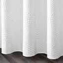 Gibelle White Shower Curtain for Bathroom, 3D Embossed Textured Fabric Curtain, Modern Farmhouse Chic Soft Cloth Set with Hooks, 72x72