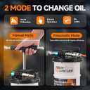 FOUR UNCLES Oil Extractor - Vacumm Fluid Extractor with Pump Tank Remover & Tubes for Oil Change and a Hose for Brake Bleeding