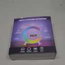 Mini Wireless Speaker with Atmosphere Light, Wireless Charging, Alarm Clock and Bedside Lamp (White)