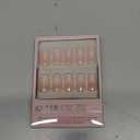 Glamnetic Press On Nails - Medium Coffin Fake Nails, Glazed Nude Ombr Nails, Delicate Touch | 15 Sizes - 30 Nail Kit with Glue | Gift for Mom