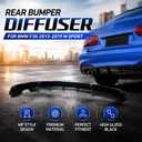 Rear Diffuser for 2013-2019 BMW F30 M Sport,Single Exhaust Tip,PP Material