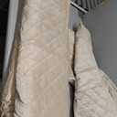 Lux Beige Velvet Quilt Oversized King Set, 3-Piece Plush Distressed Velvet Bedding All Season Lightweight Comforter Brushed Microfiber Reverse with Diamond Stitch Quilting