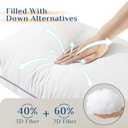 JOLLYVOGUE Pillows Standard Size Set of 1, Washable Supportive Single Bed Pillow with Super Soft Down Alternative Fill, Luxury Fluffy Hotel Quality for Side, Back, and Stomach Sleepers