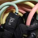 VEICK Resistance Bands, Exercise Bands, Workout Bands, Resistance Bands for Working Out with Handles for Men and Women, Exercising Bands for Fitness Weights Work Out at Home (Light Pink)