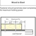 2-1/2" Powder Actuated Fasteners, Drive Pins with 1" Washer, PW250, 100pcs/pack