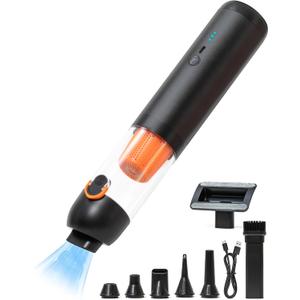 Car Vacuum, 4-in-1 Portable Mini Cordless Car Vacuum with 19000pa Suction Power, Lightweight Small Vacuum Cleaners for Small Work Areas, Vehicles, Desks, and Computer Keyboards