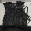 Women Lingerie Set Sexy 2 Piece Lace Halter Pajamas Exotic Thong Sheer Babydoll Mesh Erotic Chemises Nightwear Black Medium