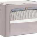 Foldable Storage Box With Transparent Windows, Foldable Oxford Fabric Closet Storage Bag, Clothing Storage Container, Bedding, Blankets, Book Storage Set (Color : Gray, Size : S)