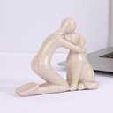 Dog Dad Gifts for Men, Cute Figurines Statue,Unique Mini Shelf Decor for The Home,Room,Bathroom,Office,Lovely Decorations for Dogs Lover (Beige)