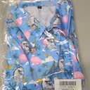 Demoking Vintage Shirts for Men Tie Dye Hippie Funny Hawaiian Shirt Button Down Shirts (Blue, XXL)