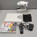 Magicfly Mini Sewing Machine with Extension Table, Dual Speed Portable Sewing Machine for Beginners with Light, Sewing Kit for Household Use, White