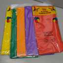 6Pcs Plastic Table Cloth Disposable, Assorted Color Rainbow Tablecloth Colorful Neon Rectangle Bulk Solid Table Cover for Birthday Wedding Graduation Picnic Fiesta Home Party Decorations54x72 Inch