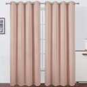 LEMOMO Blackout Curtains 52 x 108 inch/Blush Curtains Set of 2 Panels/Thermal Insulated Room Darkening Bedroom Curtains