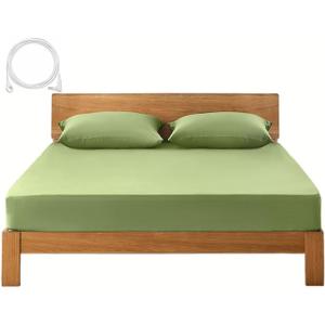 Grounding Sheets Queen Deep Pocket 12% Silver Fiber and 88% Organic Cotton, Fitted Earth Grounded Bed Sheets for Improved Sleep (Sage, Queen - 60"x80"x15")