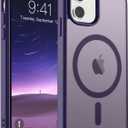 SUPFINE Magnetic for iPhone 11 Phone Case (Compatible with MagSafe) (Military Grade Drop Protection) Translucent Matte Shockproof Phone Cover,Dark Purple